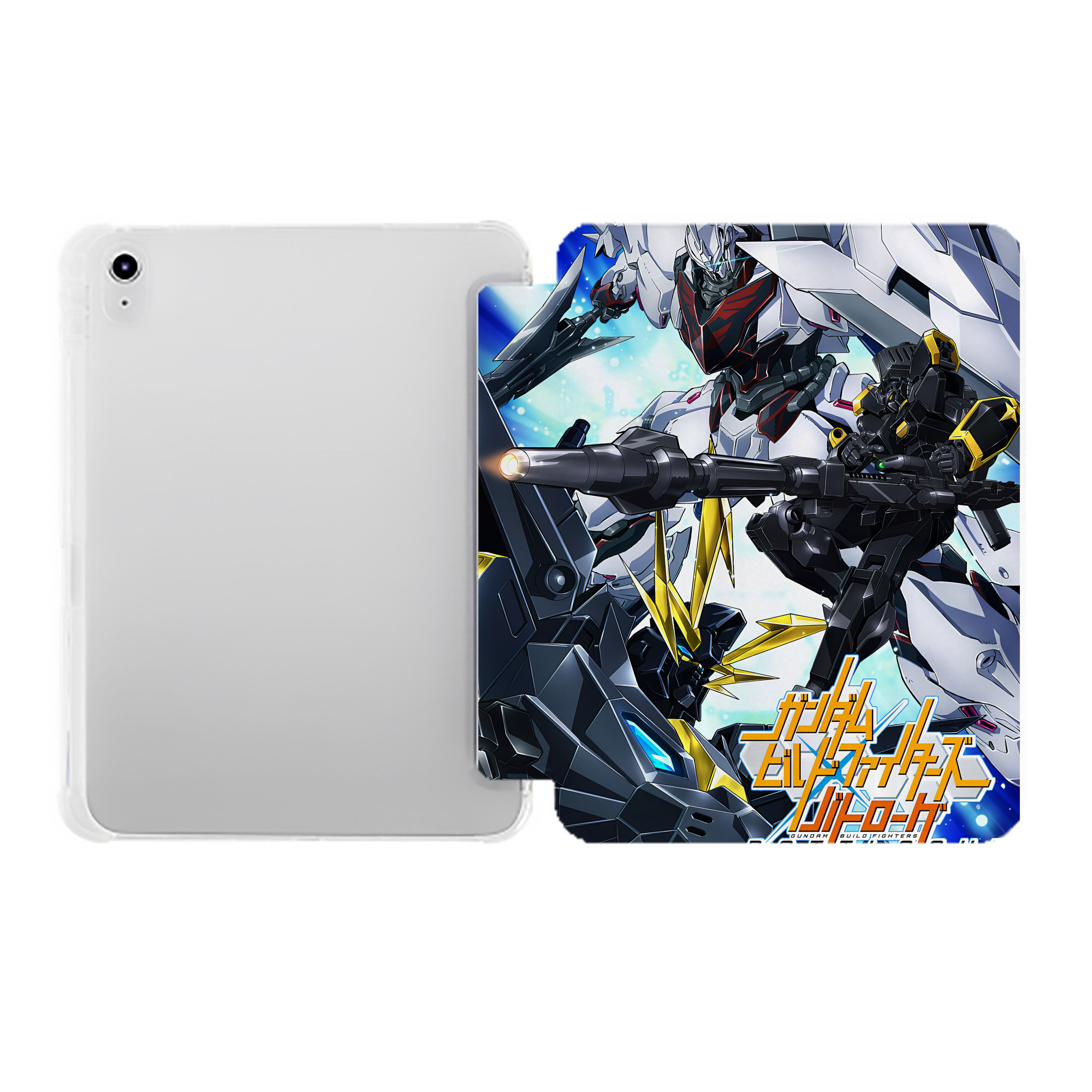 （画像用） 機動戦士ガンダム Mobile Suit Gundam IPad ケース ペン収納付き 三つ折りスタンド PUレザー×シリコン 対応機種9.5/10.5/10.9インチ